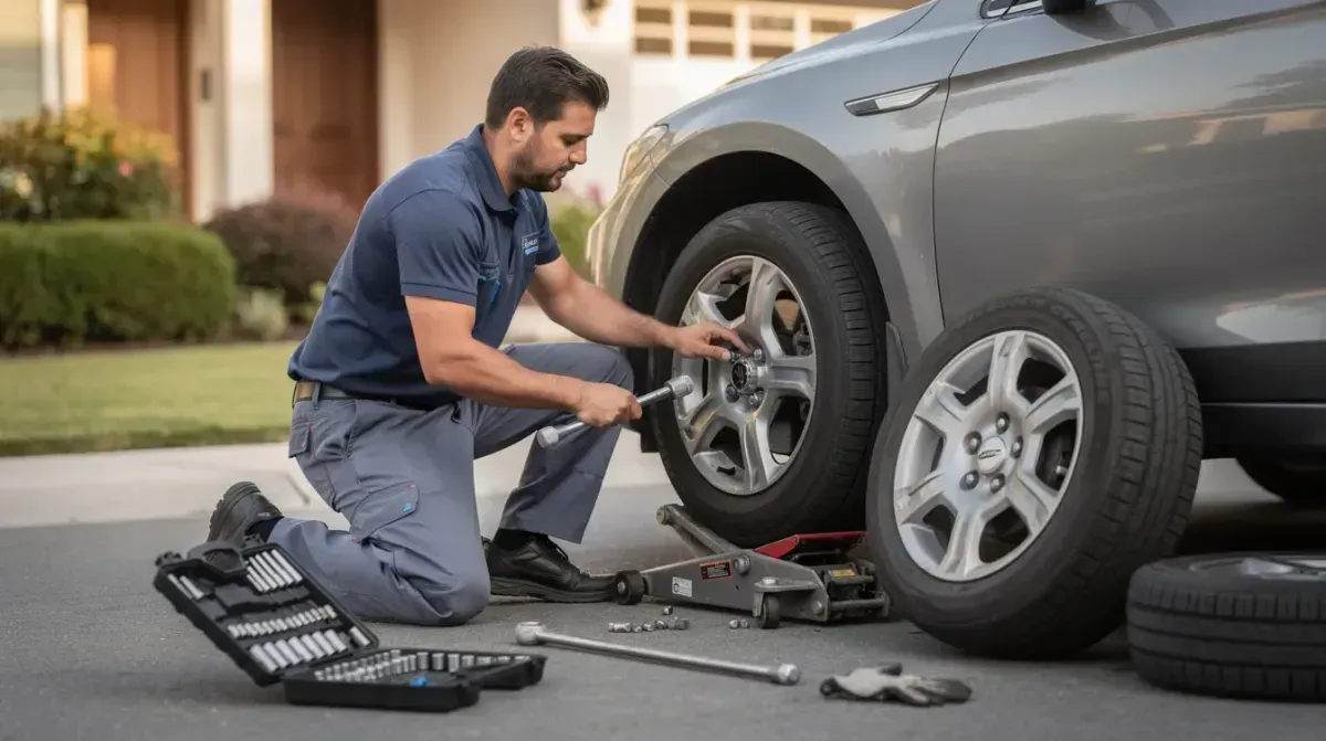 Flat Tire Change in Miami Beach